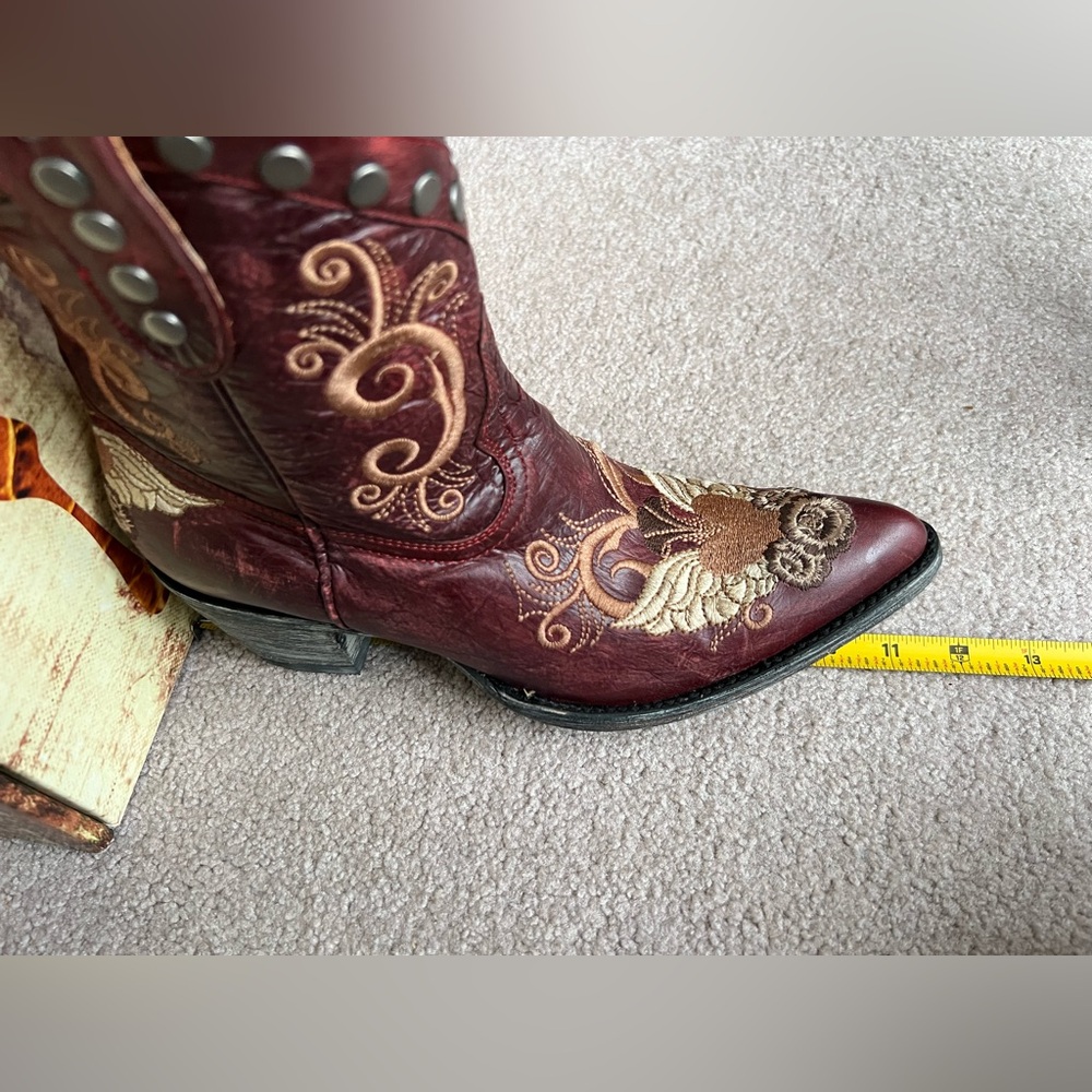 NIB Old Gringo 9.5 Grace Little G Western cowboy Boots Heart Wings - Picture 11 of 12